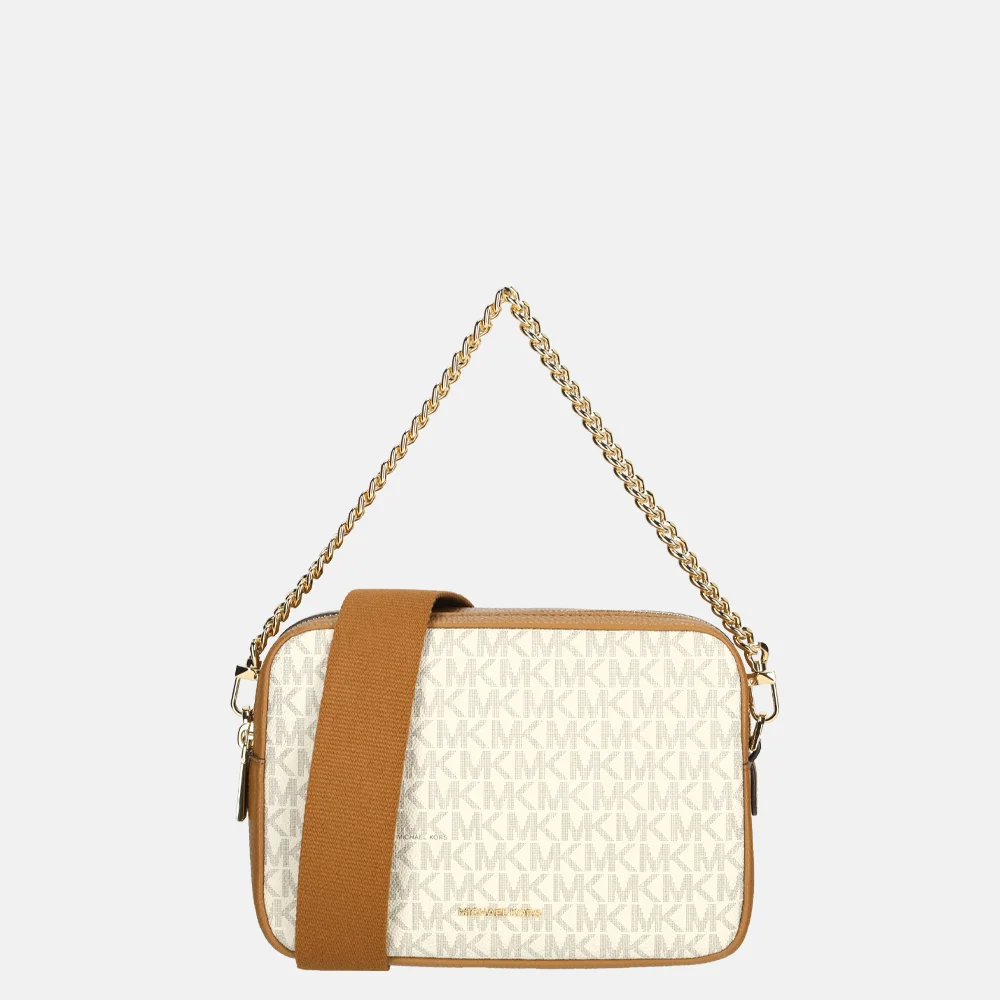 Michael Kors Bryant crossbody tas M vanilla/acorn